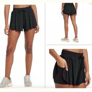 JoyLab Women’s Mid-rise Double Layer Run Shorts in Black